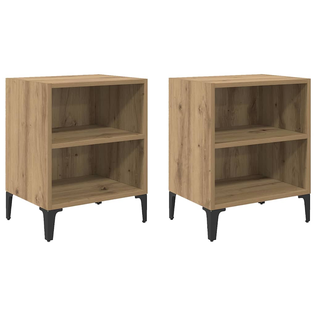 vidaXL Κομοδίνο 2 pcs Artisan Oak 40 x 30 x 50 cm Επεξεργασμένο ξύλο