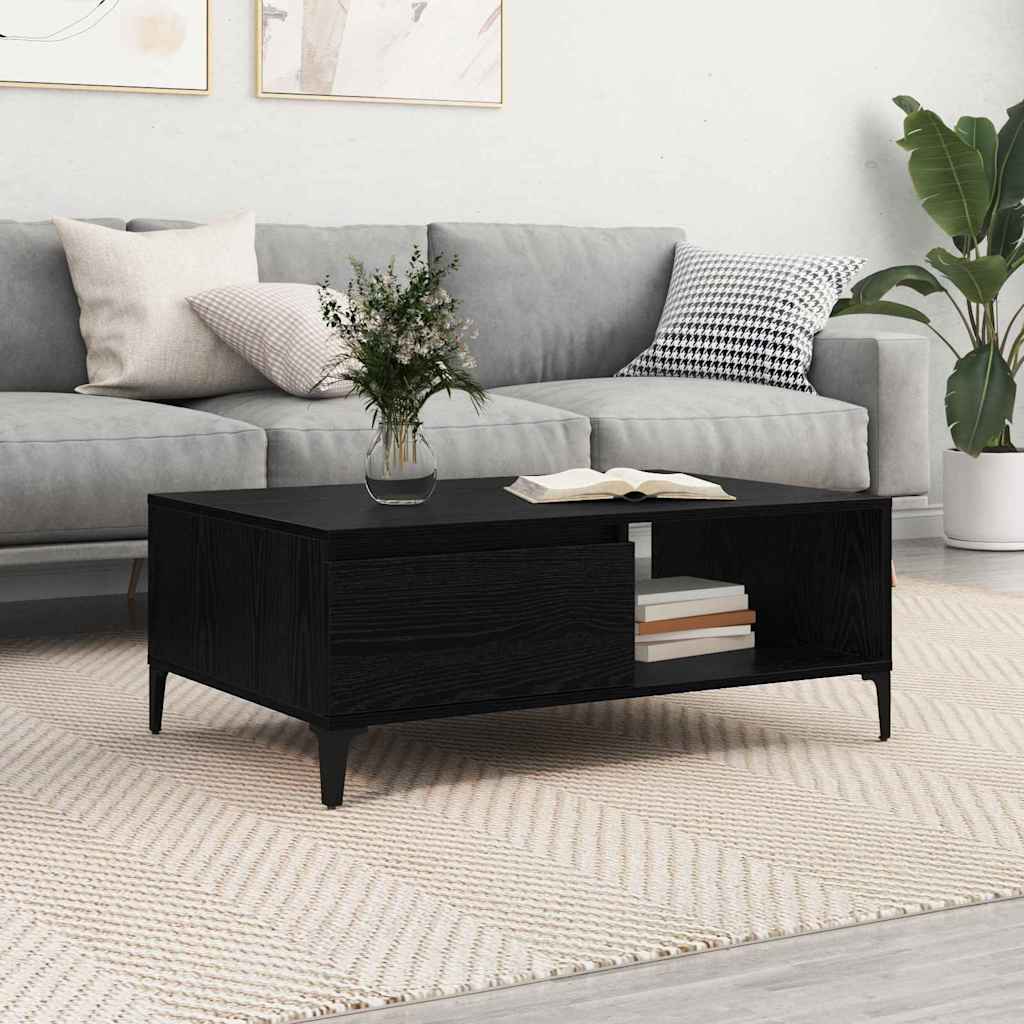 vidaXL Τραπεζάκι σαλονιού Μαύρη δρυς 90 x 60 x 35 cm