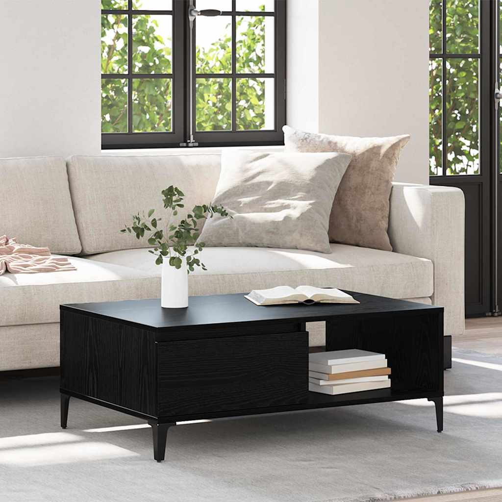 vidaXL Τραπεζάκι σαλονιού Μαύρη δρυς 90 x 60 x 35 cm