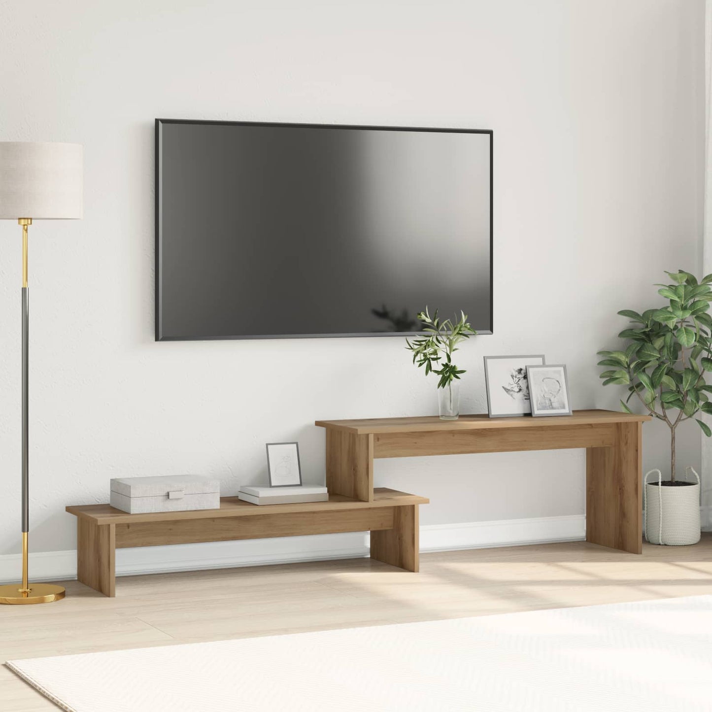 vidaXL Σετ επίπλου τηλεόρασης Επιτοίχιο Artisan Oak 180 x 30 x 43 εκ.