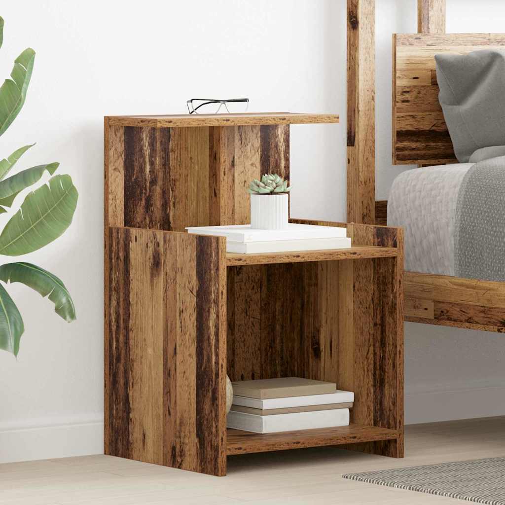 vidaXL Κομοδίνο 2 pcs Παλιό ξύλο 40 x 35 x 60 εκ. Επεξεργασμένο ξύλο
