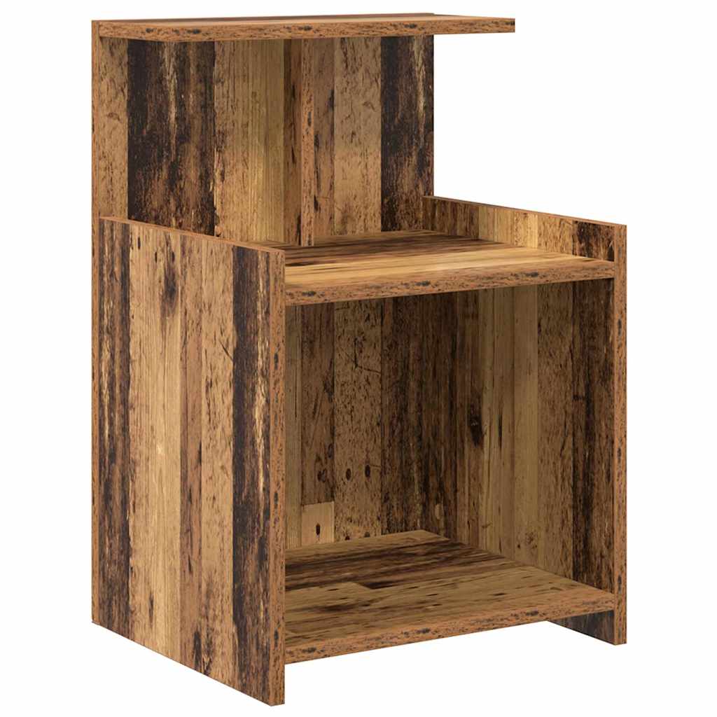 vidaXL Κομοδίνο 2 pcs Παλιό ξύλο 40 x 35 x 60 εκ. Επεξεργασμένο ξύλο