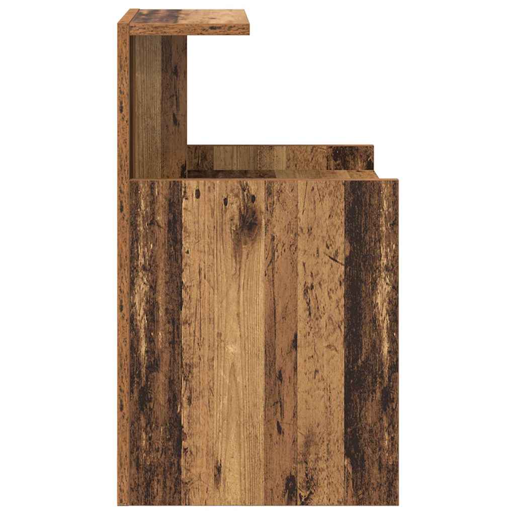 vidaXL Κομοδίνο 2 pcs Παλιό ξύλο 40 x 35 x 60 εκ. Επεξεργασμένο ξύλο