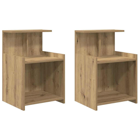 vidaXL Κομοδίνο 2 pcs Artisan Oak 40 x 35 x 60 εκ. Επεξεργασμένο ξύλο