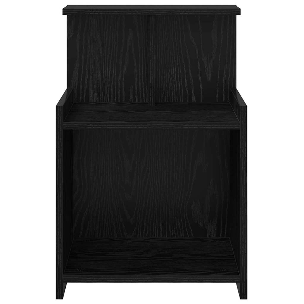 vidaXL Κομοδίνο 2 pcs Μαύρη Οξυά 40 x 35 x 60 εκ. Επεξεργασμένο ξύλο