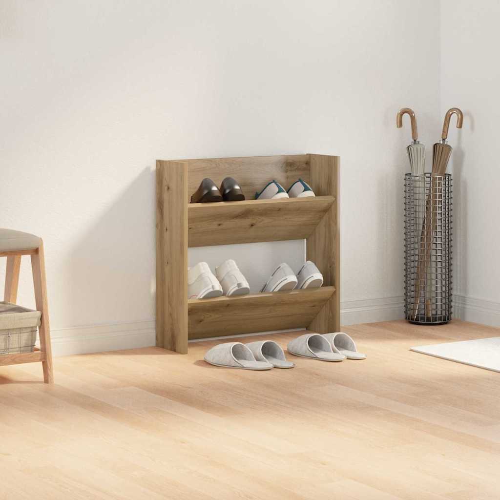 vidaXL Ντουλάπα Παπουτσιών με ράφι Artisan Oak 60 x 18 x 60 εκ