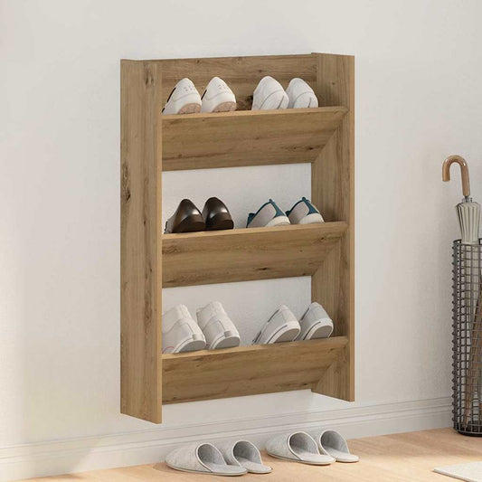 vidaXL Ντουλάπα Παπουτσιών με ράφι Artisan Oak 60 x 18 x 90 εκ