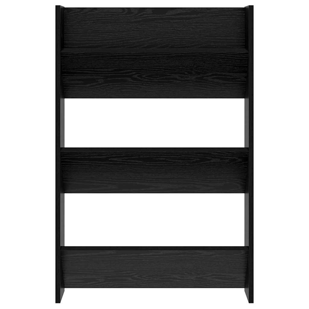 vidaXL Ντουλάπες παπουτσιών τοίχου Άλλο Μαύρη δρυς Επεξεργασμένο ξύλο