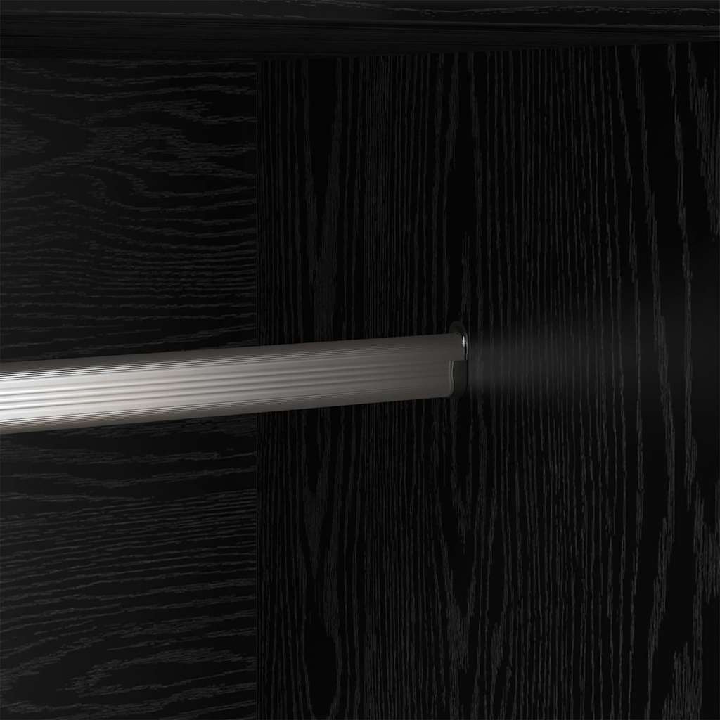 vidaXL Ντουλάπι Μαύρη δρυς 82.5 x 51.5 x 180 εκ. Επεξεργασμένο ξύλο