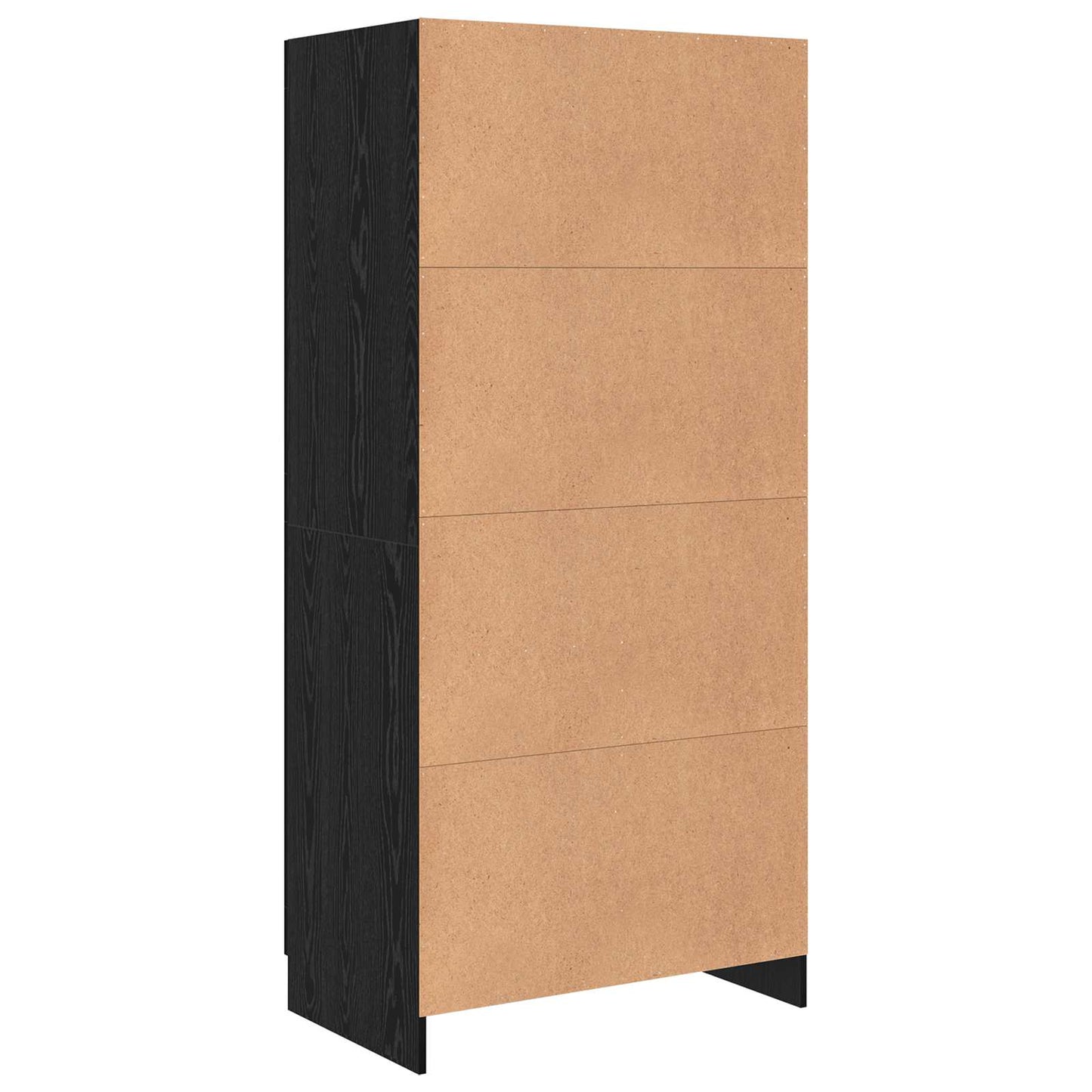 vidaXL Ντουλάπι Μαύρη Οξυά 82,5 x 51,5 x 180 εκ. Επεξεργασμένο Ξύλο