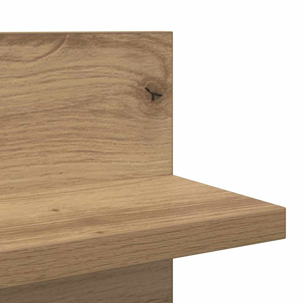 vidaXL Ράφι Τοίχου με ράφι 2 pcs Artisan Oak 80 x 11,5 x 18 εκ