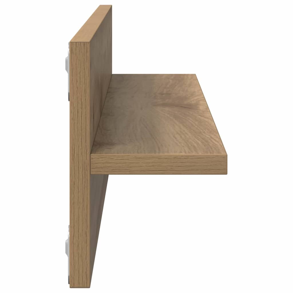 vidaXL Ράφι Τοίχου με ράφι 2 pcs Artisan Oak 80 x 11,5 x 18 εκ