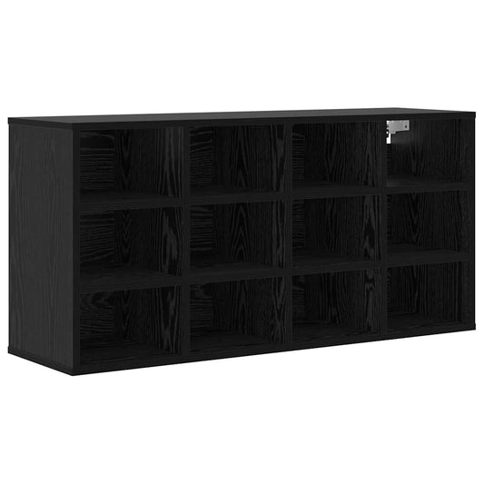 vidaXL Ντουλάπα Παπουτσιών με ράφι Μαύρη Οξυά 103 x 30 x 51 εκ.