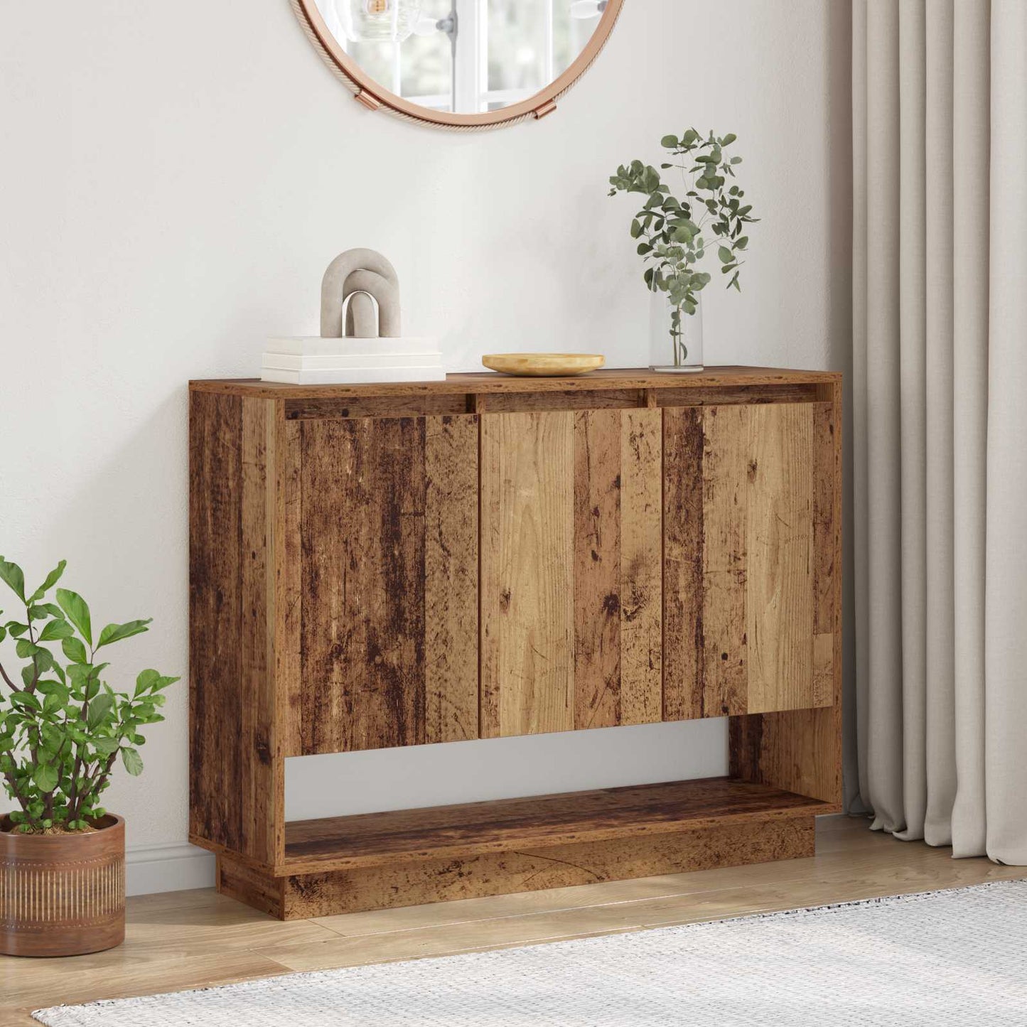 vidaXL Πλαϊνό γραφείο Παλιό ξύλο 97 x 29 x 75 εκ. Επεξεργασμένο ξύλο