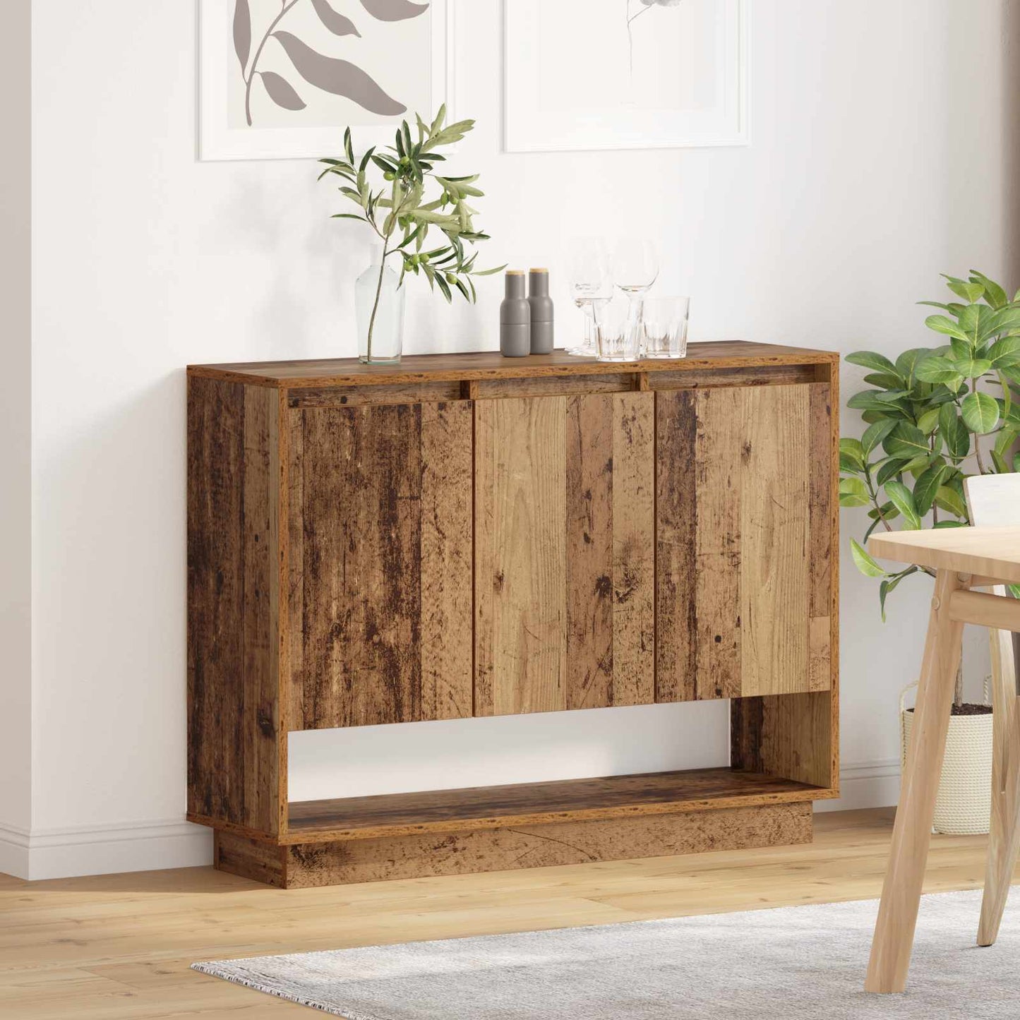 vidaXL Πλαϊνό γραφείο Παλιό ξύλο 97 x 29 x 75 εκ. Επεξεργασμένο ξύλο