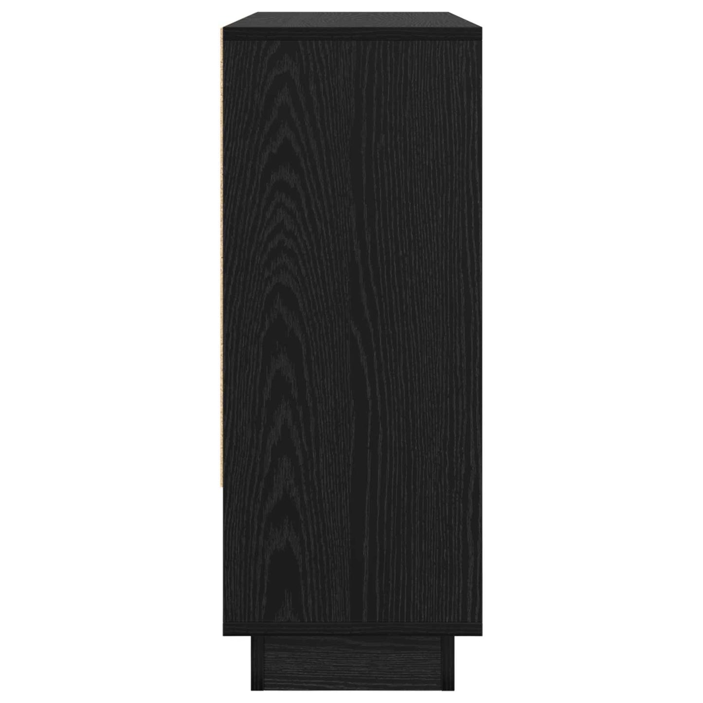 vidaXL Πλαϊνό γραφείο Μαύρη Οξυά 97 x 29 x 75 εκ. Επεξεργασμένο ξύλο