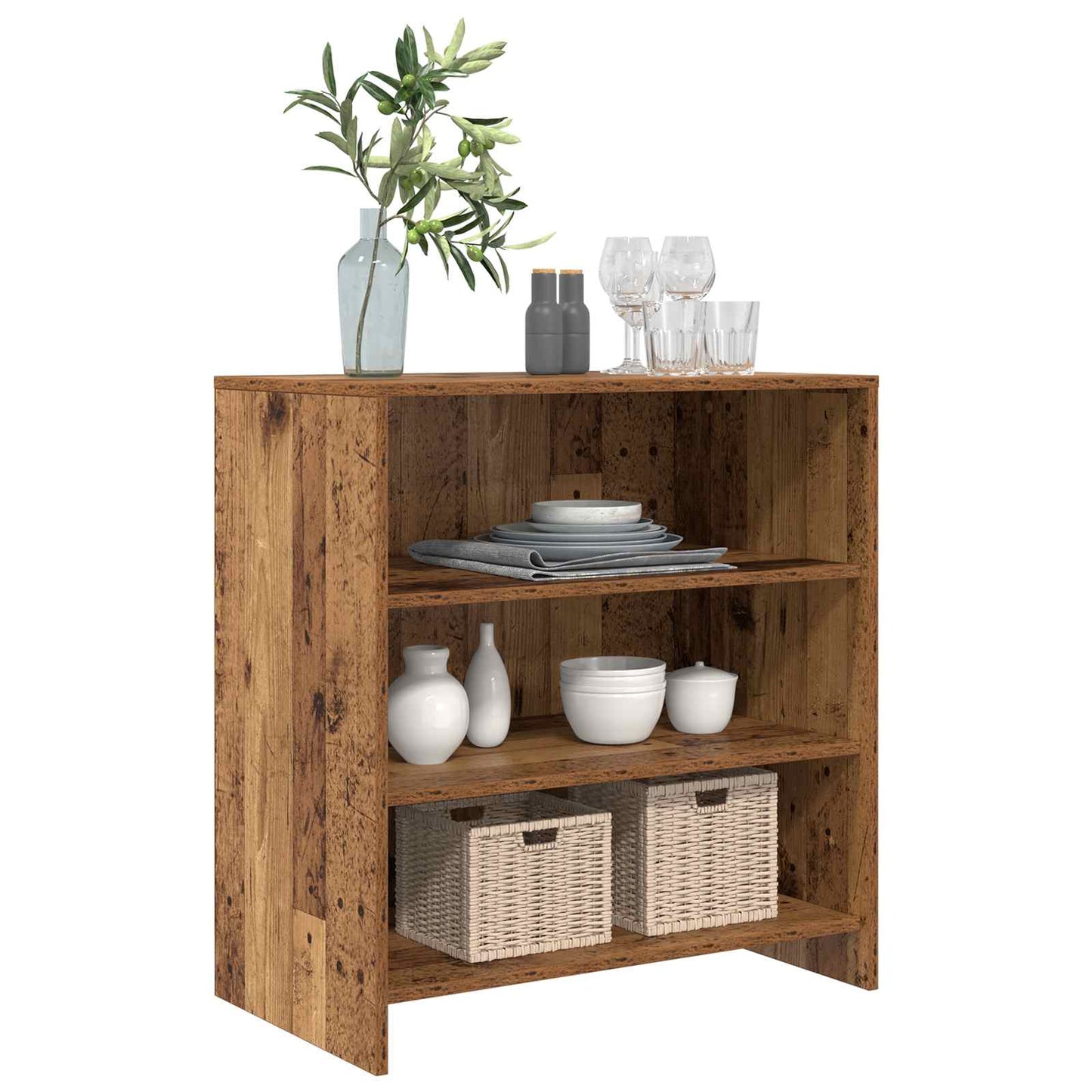 vidaXL Πλαϊνό γραφείο Καφέ 70 x 41 x 75 εκ. Επεξεργασμένο Ξύλο