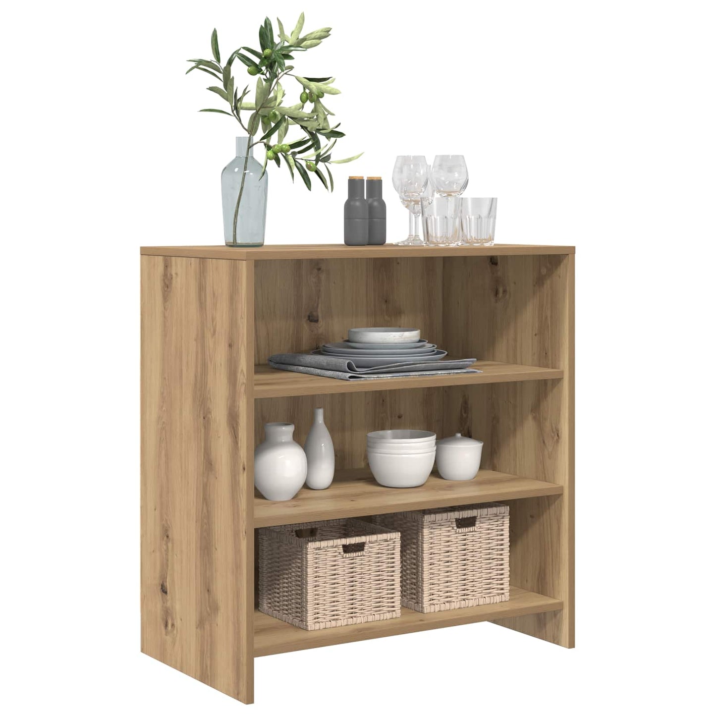 vidaXL Πλαϊνό γραφείο Καφέ 70 x 41 x 75 εκ. Επεξεργασμένο ξύλο