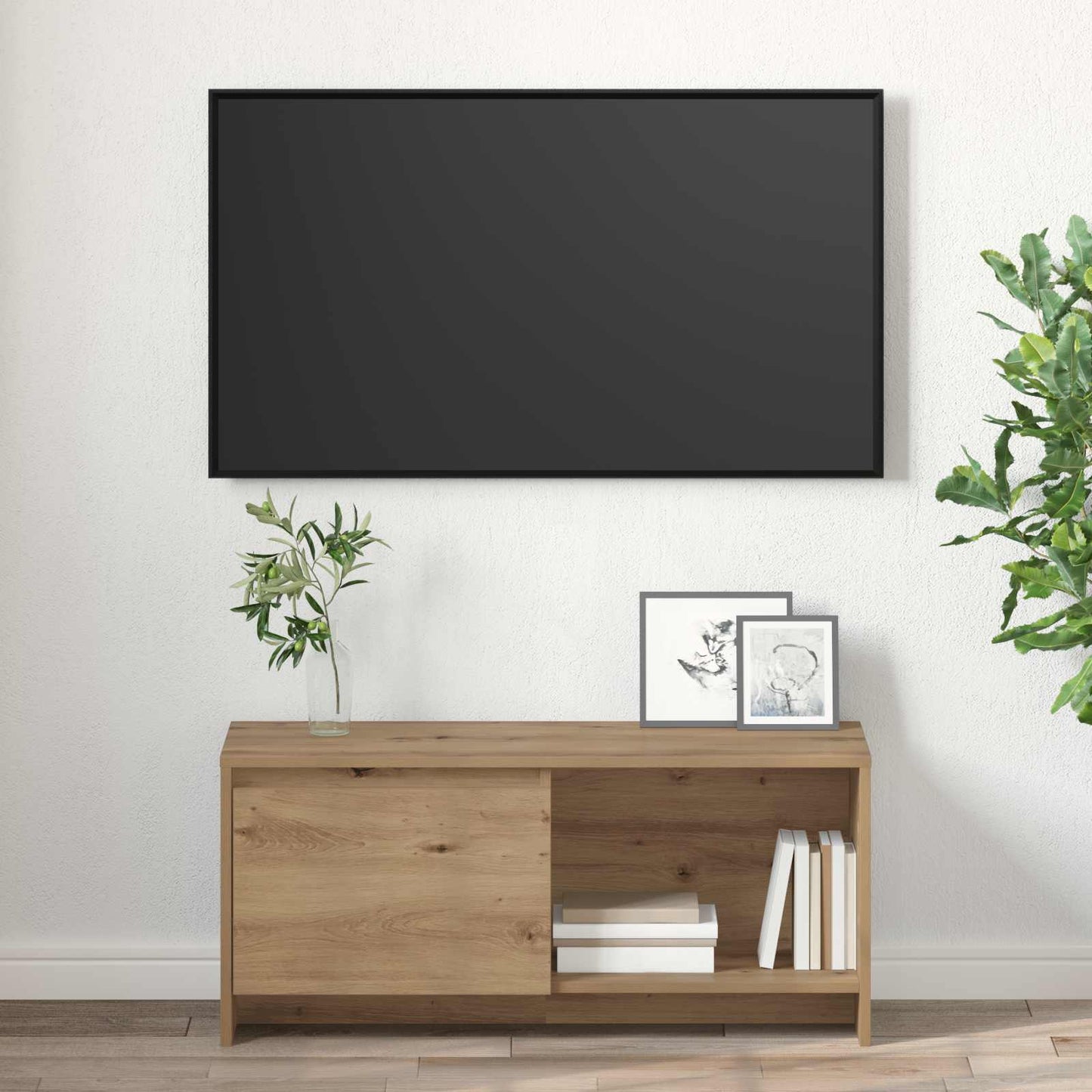 vidaXL Σετ επίπλου τηλεόρασης Επιτοίχιο Artisan Oak 90 x 35 x 40 εκ.