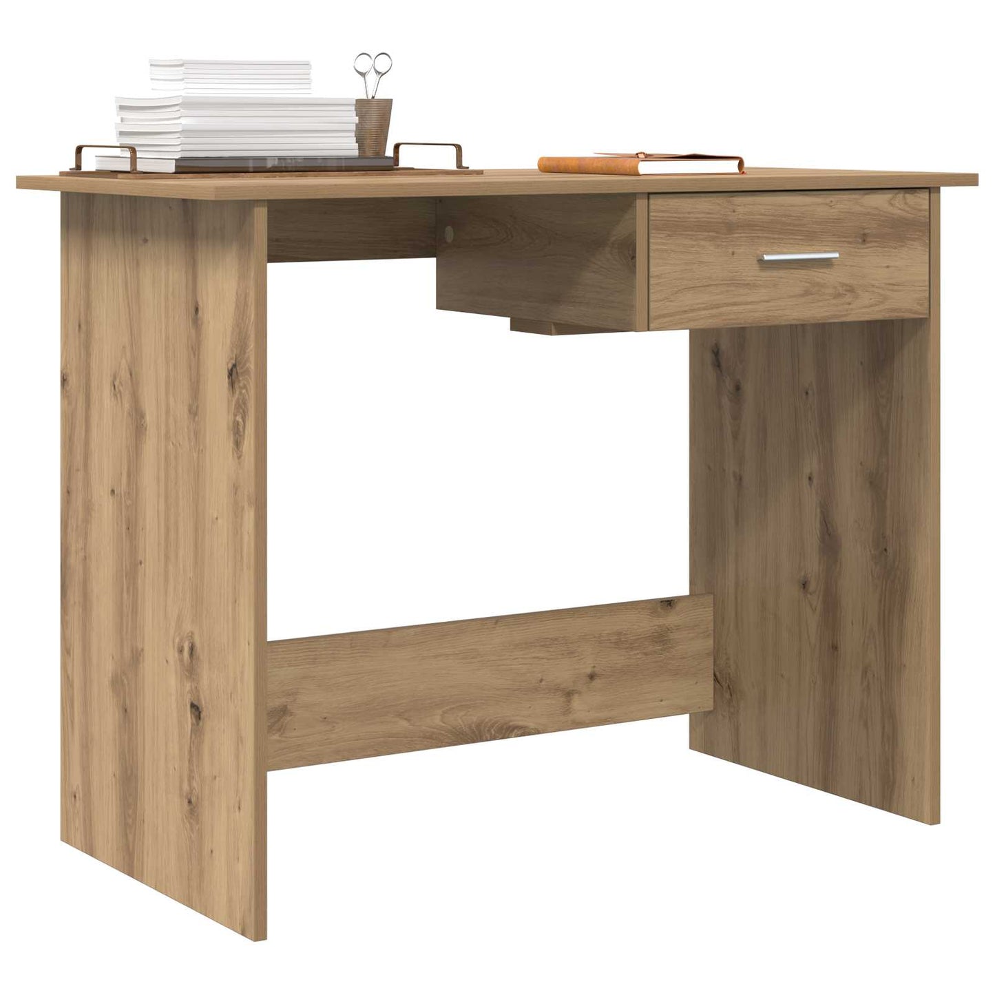 vidaXL Γραφείο artisan δρυς 100 x 50 x 76 εκ. Επεξεργασμένο ξύλο