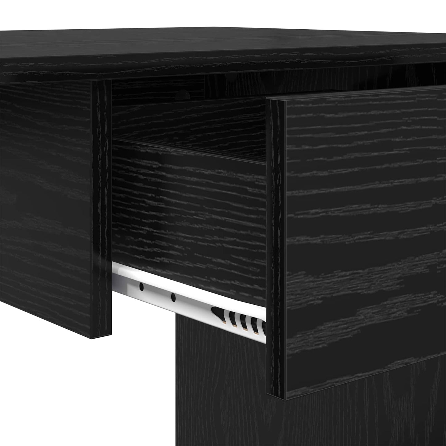 vidaXL Γραφείο Μαύρη δρυς 100 x 50 x 76 εκ. Επεξεργασμένο ξύλο