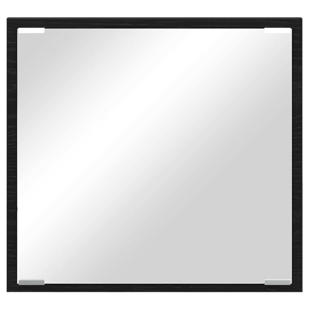 vidaXL Καθρέφτης μπάνιου LED Επιτοίχιο Μαύρη δρυς 40 x 8.5 x 37 εκ.