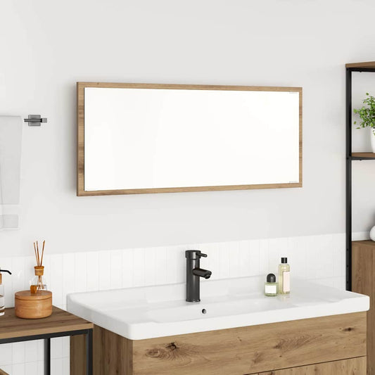 vidaXL Καθρέφτης Artisan Oak 90 x 8,5 x 37 εκ Επεξεργασμένο ξύλο