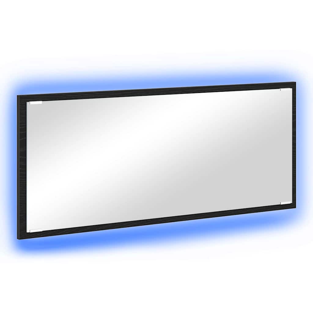 vidaXL Καθρέφτης Μαύρη δρυς 90 x 8.5 x 37 εκ Επεξεργασμένο ξύλο