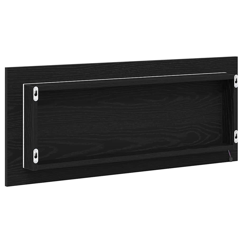 vidaXL Καθρέφτης Μαύρη δρυς 90 x 8.5 x 37 εκ Επεξεργασμένο ξύλο