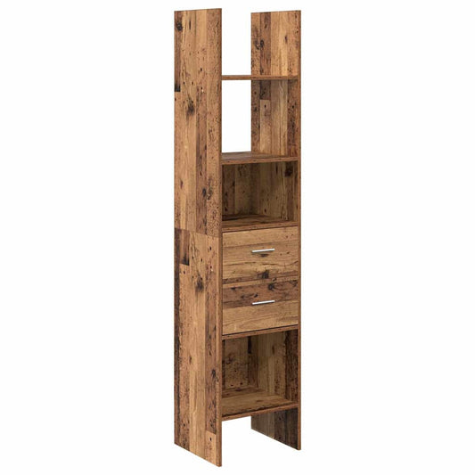 vidaXL Βιβλιοθήκη Παλαιό ξύλο 40 x 35 x 180 εκ. Επεξεργασμένο ξύλο