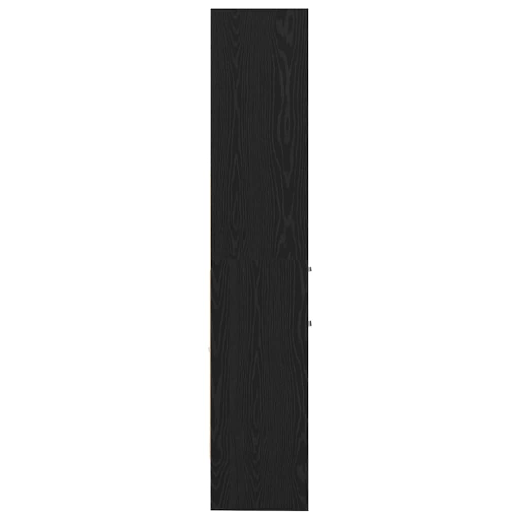 vidaXL Βιβλιοθήκη Μαύρη δρυς 40 x 35 x 180 εκ. Επεξεργασμένο ξύλο