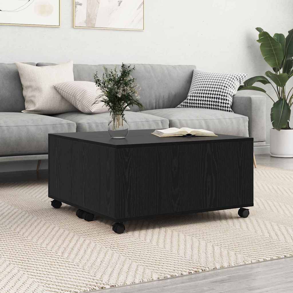vidaXL Τραπεζάκι σαλονιού Μαύρη δρυς 75 x 75 x 38 cm