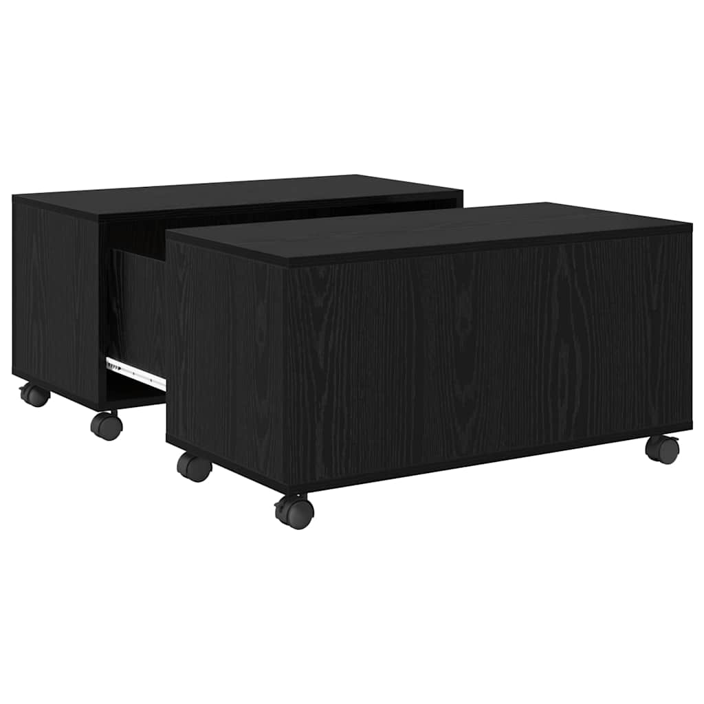 vidaXL Τραπεζάκι σαλονιού Μαύρη δρυς 75 x 75 x 38 cm