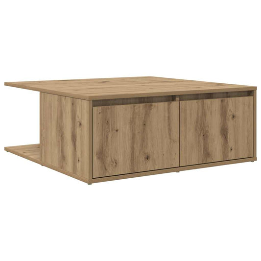 vidaXL Τραπεζάκι σαλονιού με συρτάρι artisan δρυς 80 x 80 x 31 cm
