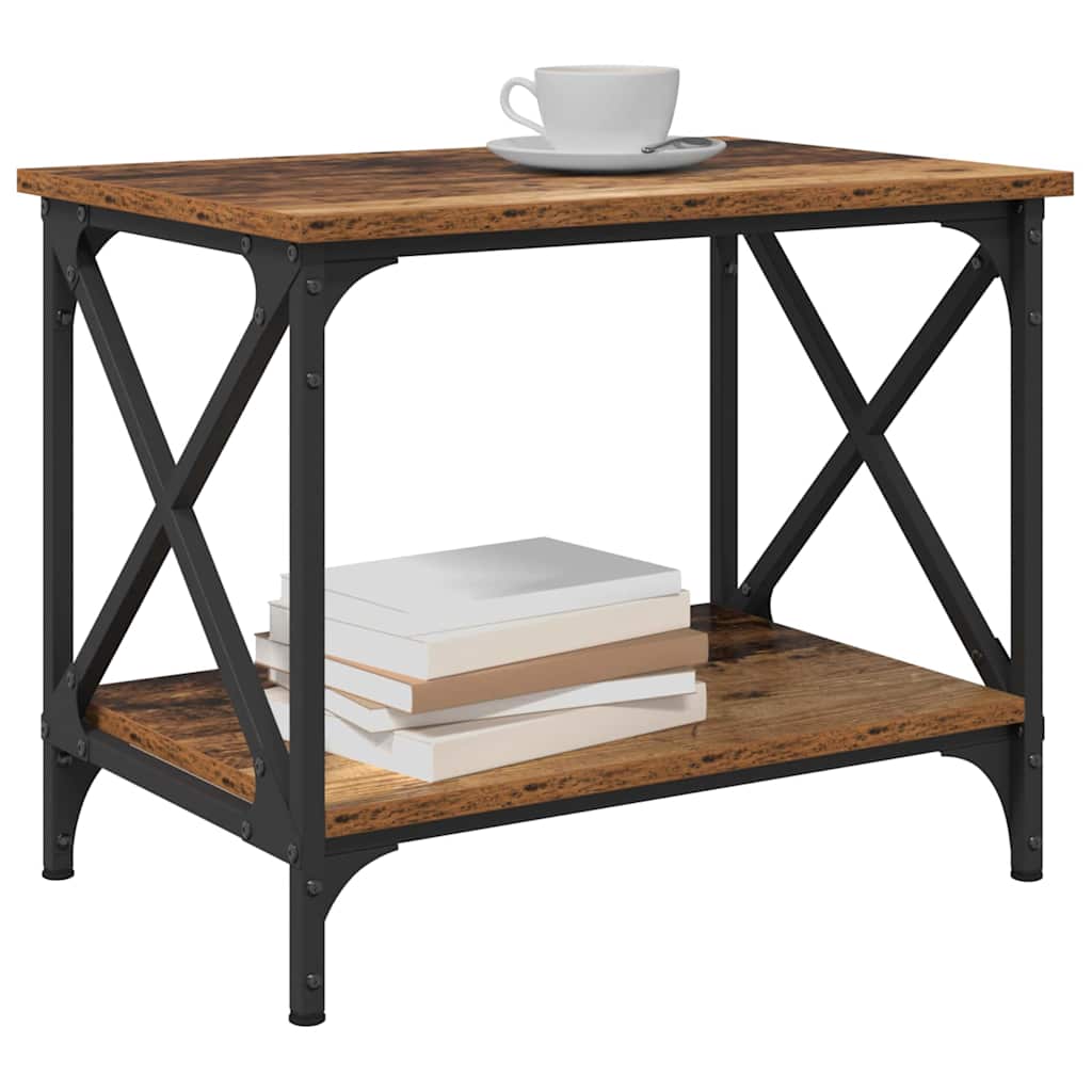 vidaXL Τραπεζάκι Πλευράς Παλαιό ξύλο