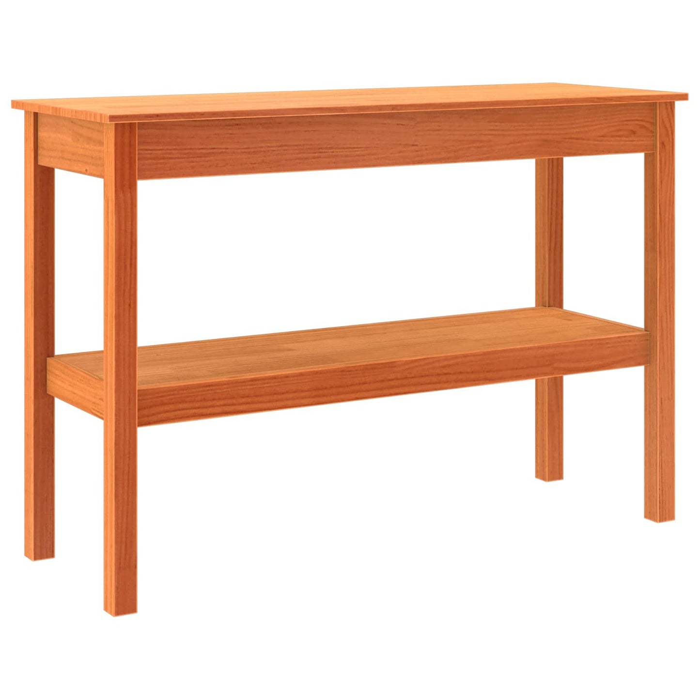 vidaXL Τραπέζι κονσόλας Κερωμένο καφέ 110 x 40 x 75 cm Στερεό πεύκο