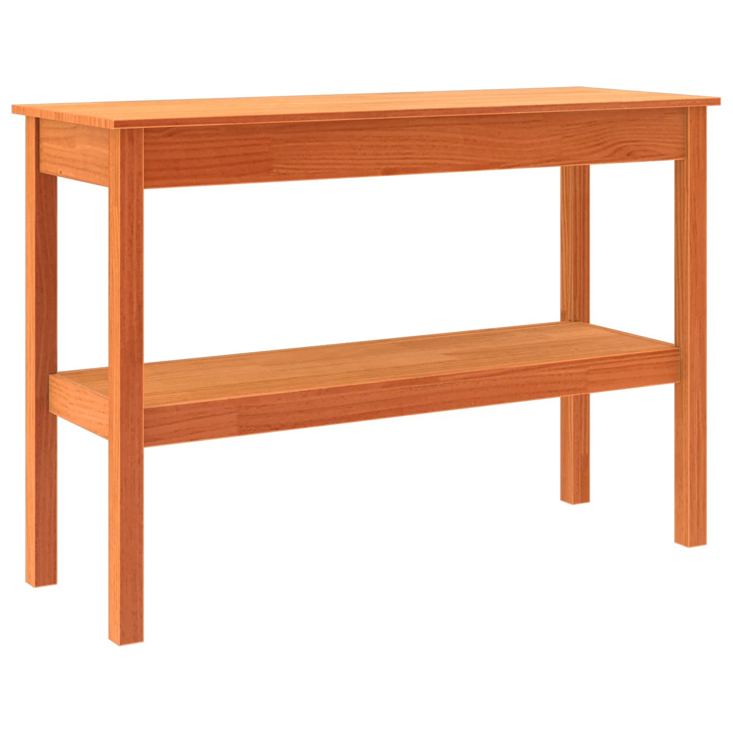 vidaXL Τραπέζι κονσόλας Κερωμένο καφέ 110 x 40 x 75 cm Στερεό πεύκο