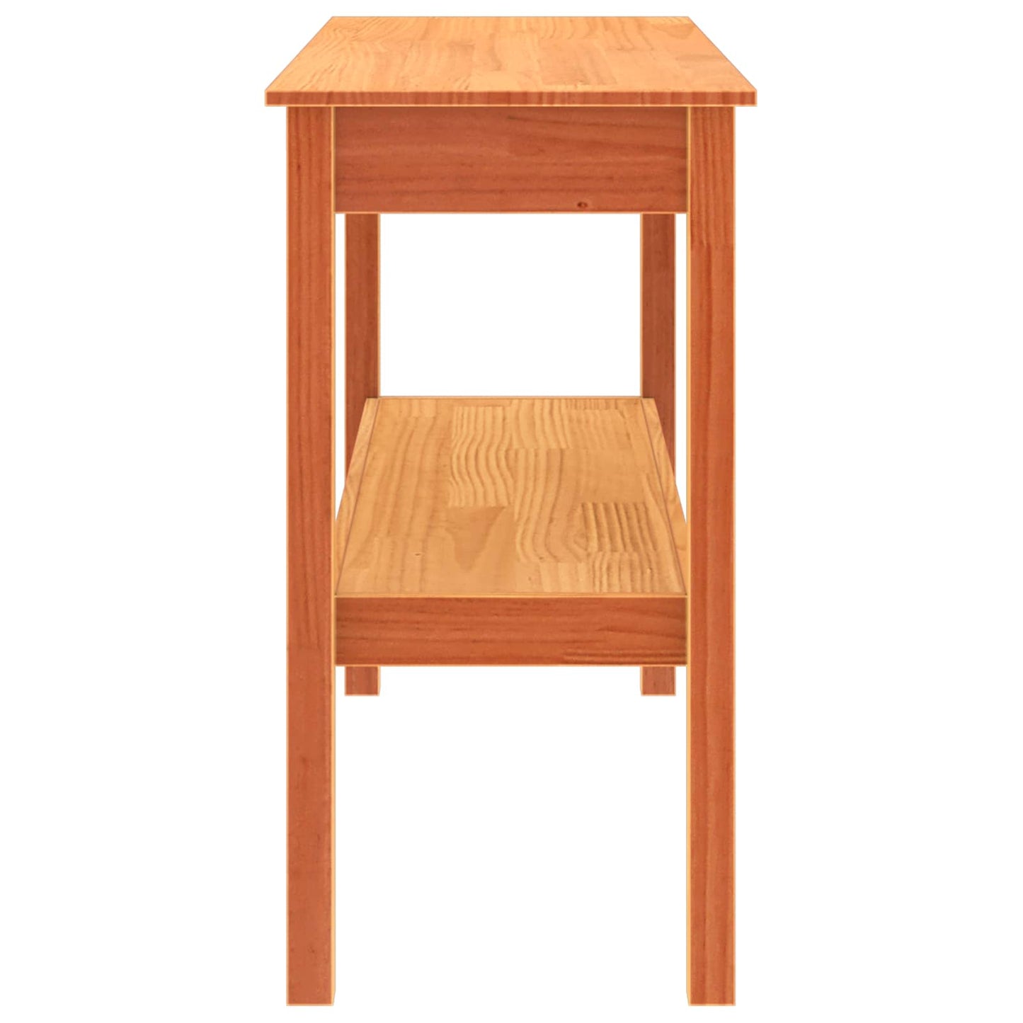 vidaXL Τραπέζι κονσόλας Κερωμένο καφέ 110 x 40 x 75 cm Στερεό πεύκο