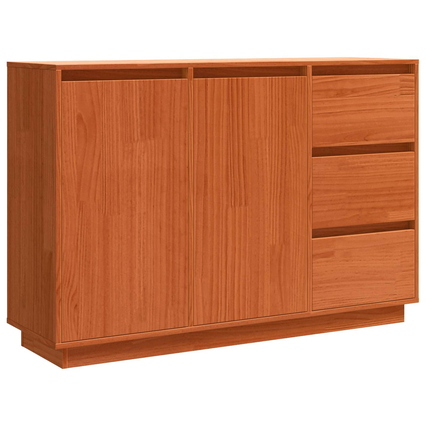 vidaXL Πλαϊνό γραφείο Καφέ δρυς 111 x 34 x 75 εκ. Στερεά ξυλεία πεύκου