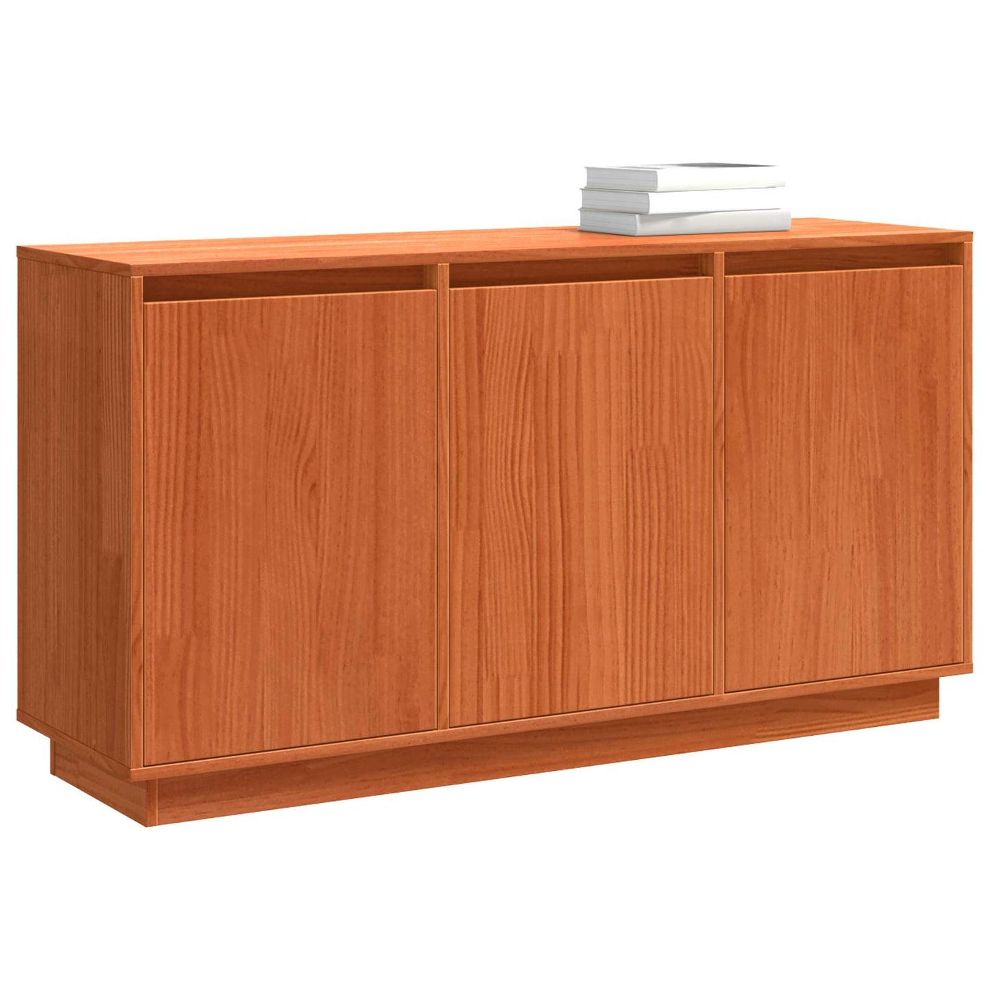 vidaXL Πλαϊνό γραφείο Καφέ δρυς 111 x 34 x 60 εκ Στερεά ξυλεία πεύκου