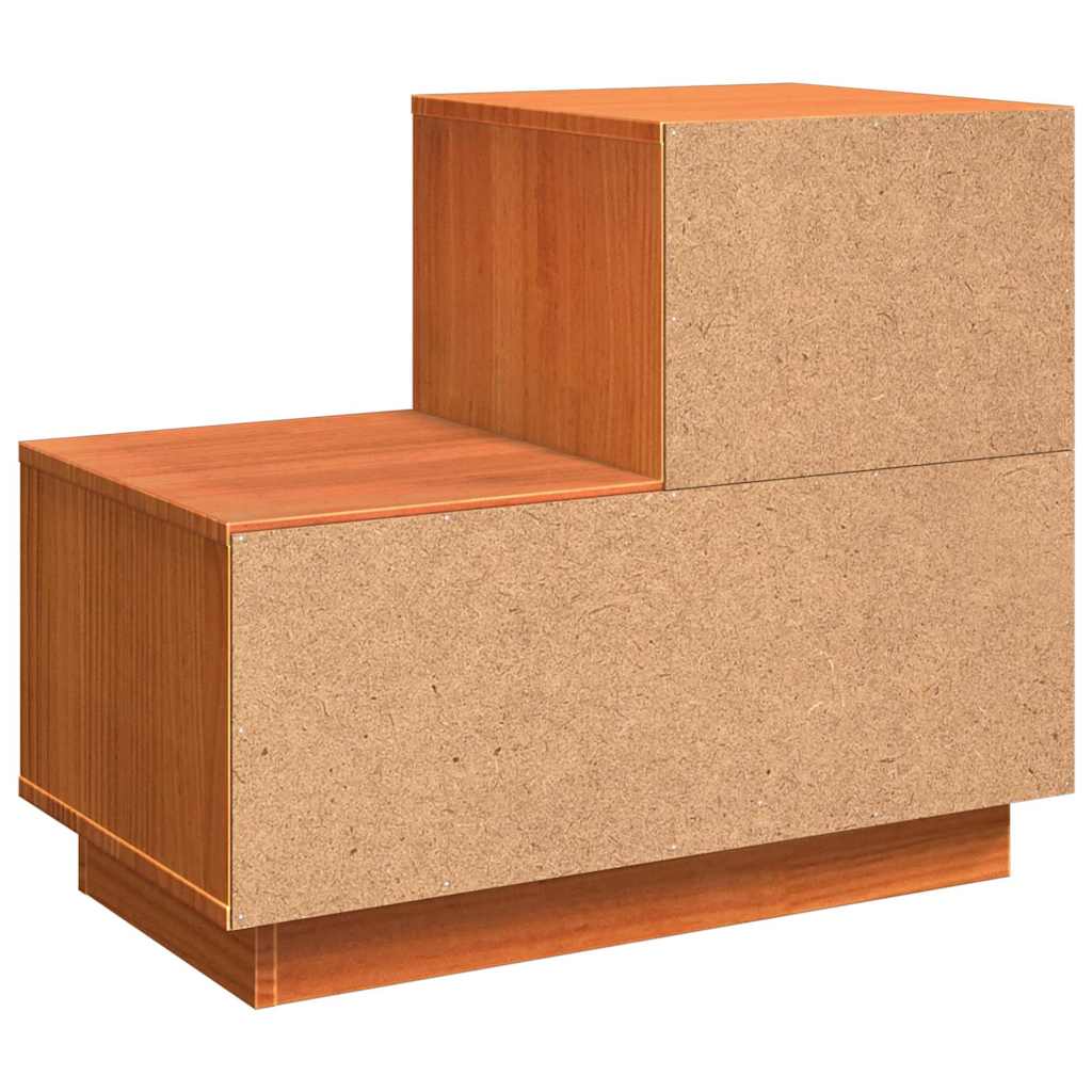 vidaXL Κομοδίνο Κερωτό καφέ 60 x 34 x 51 εκ. Επεξεργασμένο ξύλο