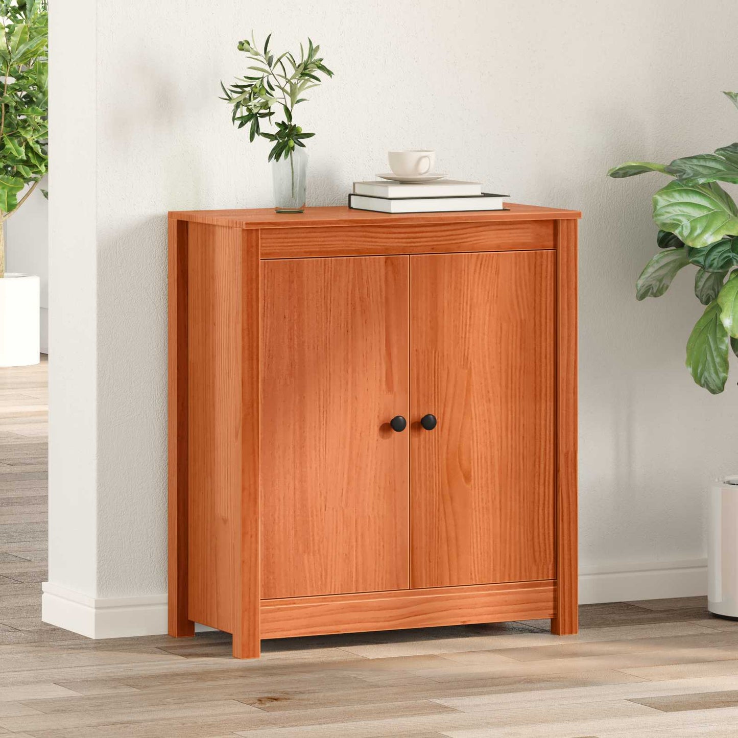 vidaXL Πλαϊνό γραφείο Κερωτό καφέ 70 x 35 x 80 εκ.