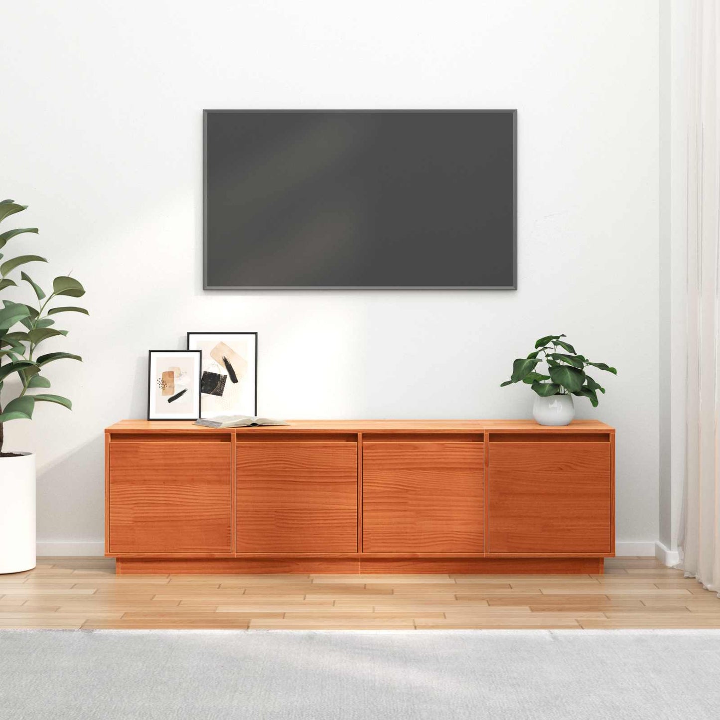 vidaXL Ντουλάπι TV Καφέ 156 x 37 x 45 εκ Επεξεργασμένο ξύλο