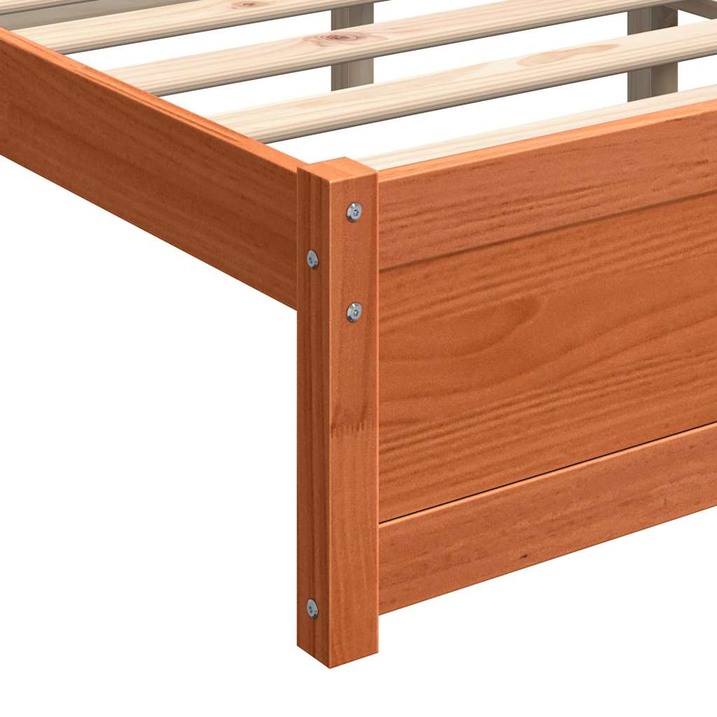 vidaXL Σκελετός Κρεβατιού Κερωτό καφέ 195,5 x 125,5 x 51 εκ.