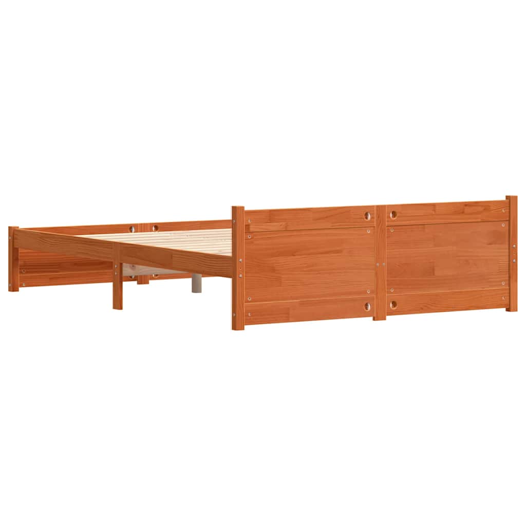 vidaXL Σκελετός Κρεβατιού Κερωτό καφέ 205,5 x 165,5 x 51 εκ.