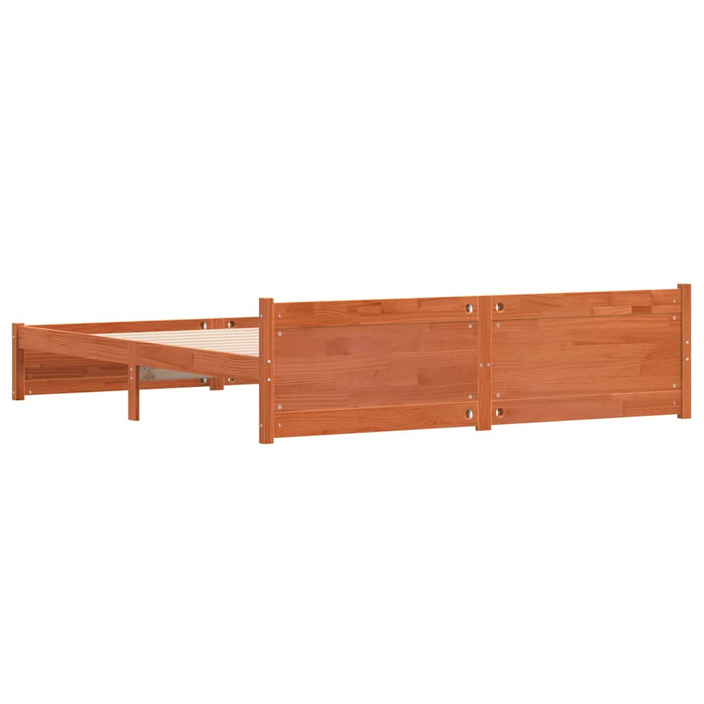vidaXL Σκελετός Κρεβατιού Κερωτό καφέ 205,5 x 185,5 x 51 εκ.