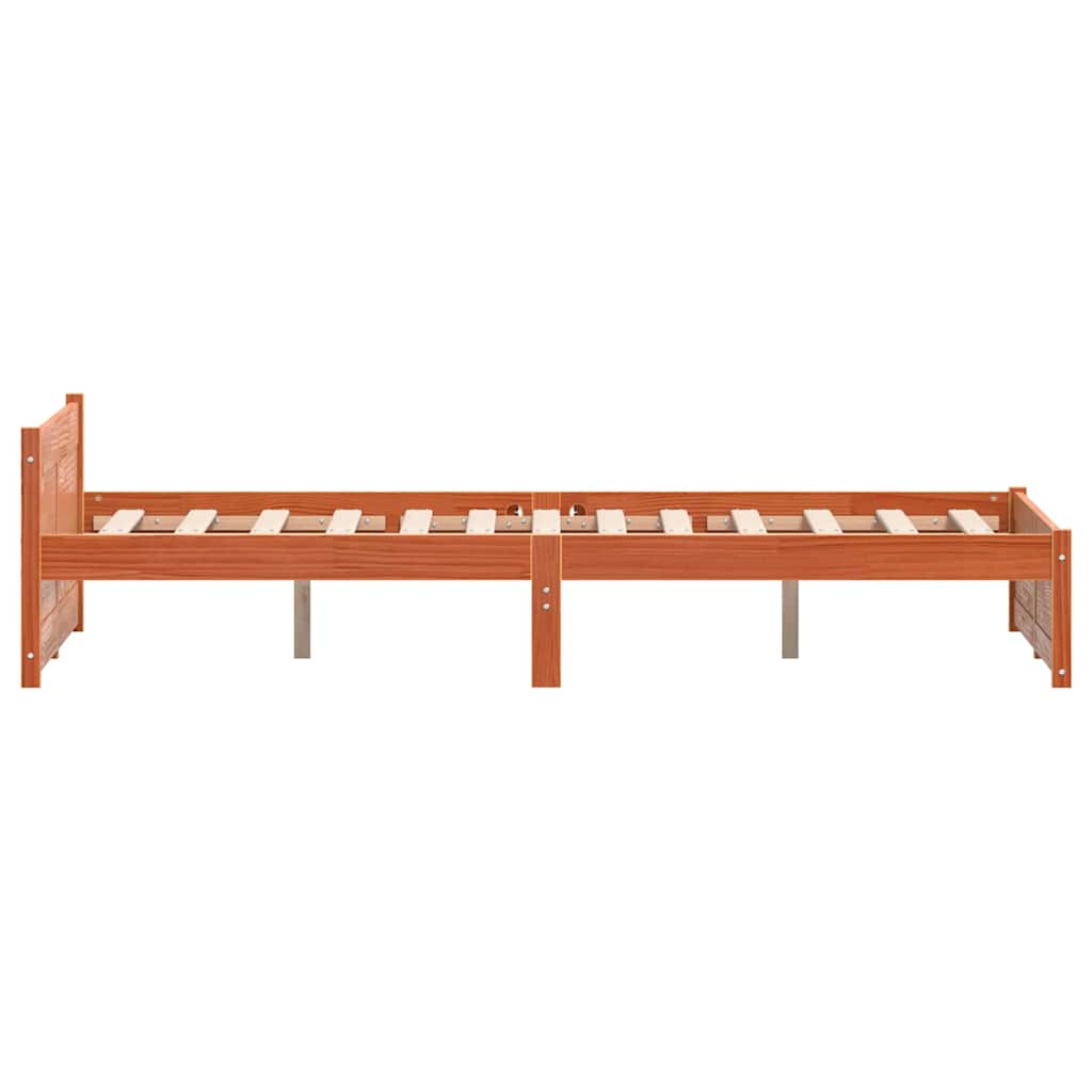 vidaXL Σκελετός Κρεβατιού Κερωτό καφέ 205,5 x 185,5 x 51 εκ.