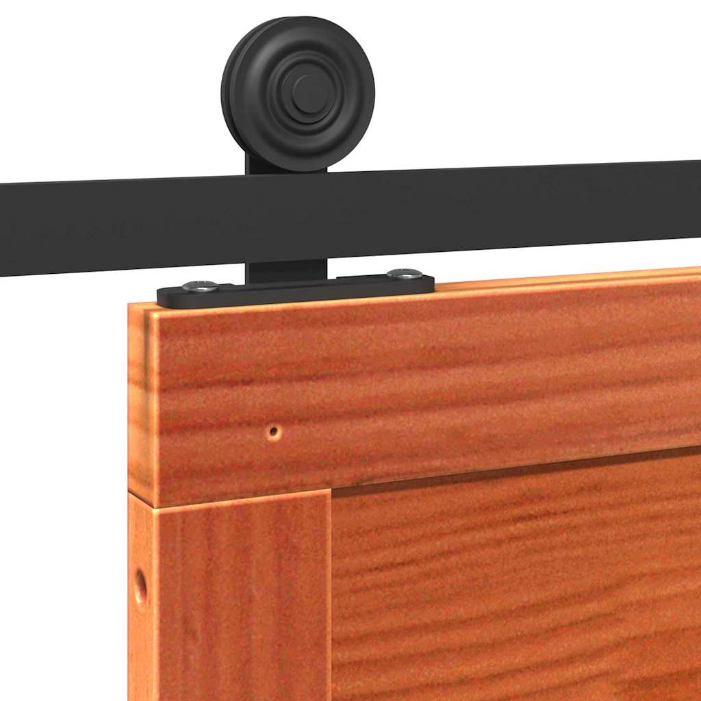 vidaXL Πόρτα αχυρώνα Καφέ κεριού 100 x 210 cm Μασίφ ξύλο πεύκου