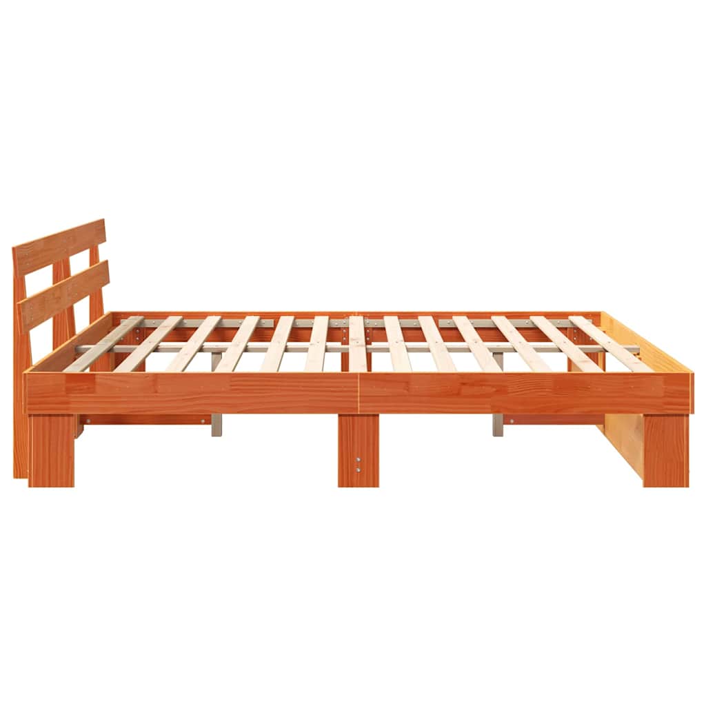 vidaXL Σκελετός Κρεβατιού Καφέ 180 x 200 cm Στερεά ξυλεία πεύκου