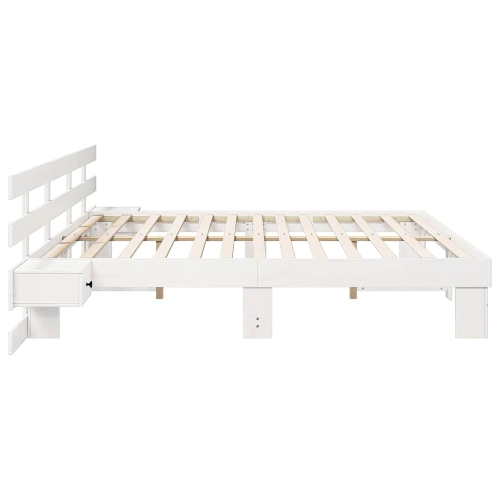 vidaXL Σκελετός Κρεβατιού Λευκό 180 x 200 cm Στερεά ξυλεία πεύκου